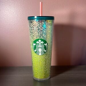2022 YELLOW & GREEN STARBUCKS 24 OZ TUMBLER